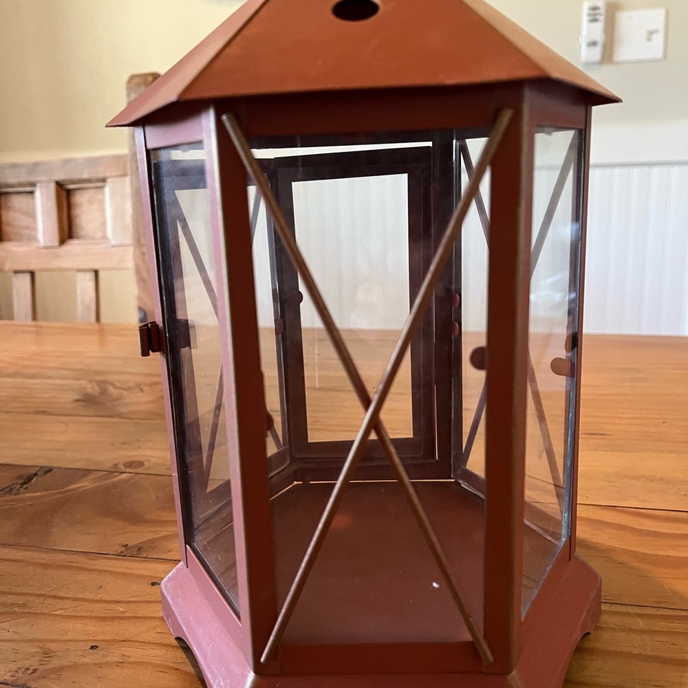 Rustic Red Lantern - Picture 4 of 9